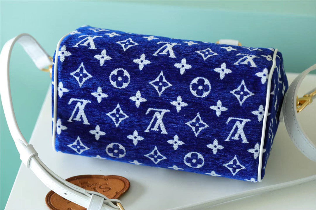Top Quality Speedy Bandouliere 20 PM Monogram Blue For Women,  Shoulder And Crossbody Bags 20.5cm/8.1in Top Quality M20751