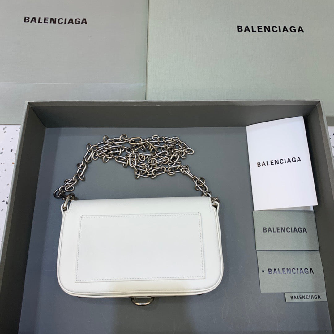 Top Quality Bondage Wallet With Chain White, For Women,  Bags 8in/20cm