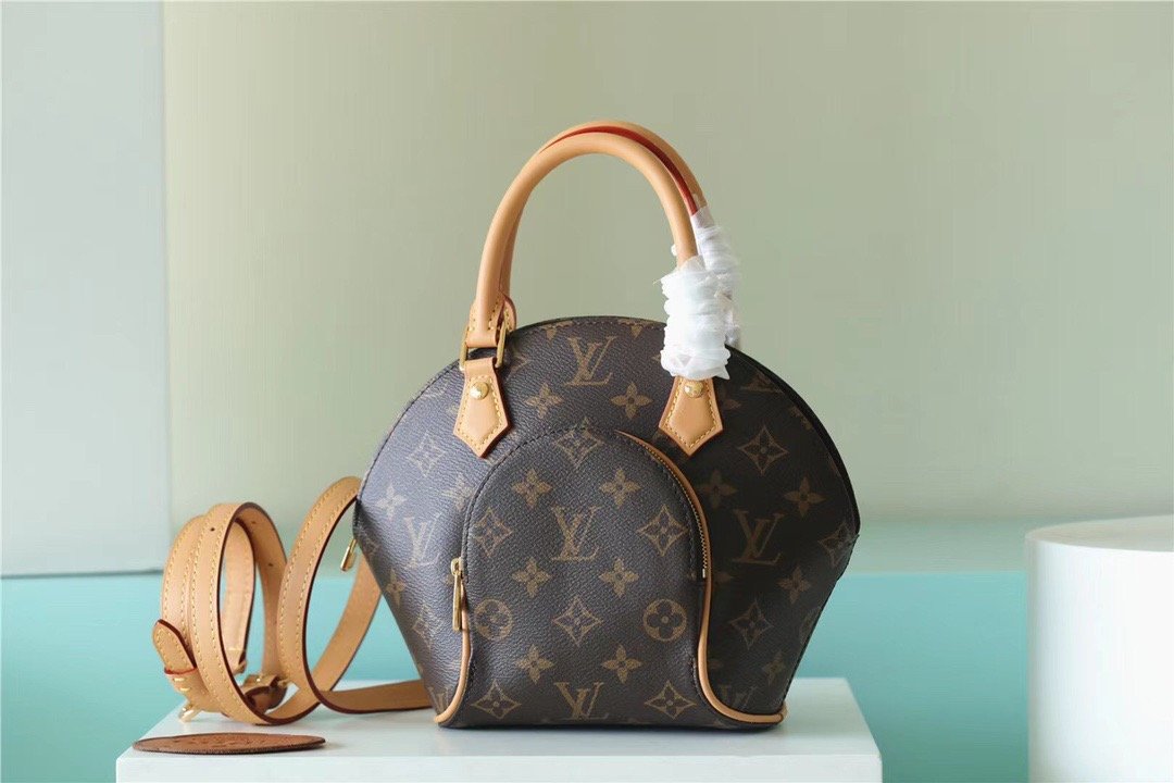 Top Quality Ellipse BB Handbag Created By Nicolas Ghesquiere From Classic Monogram Canvas For Women Brown 23cm/8.9in Top Quality