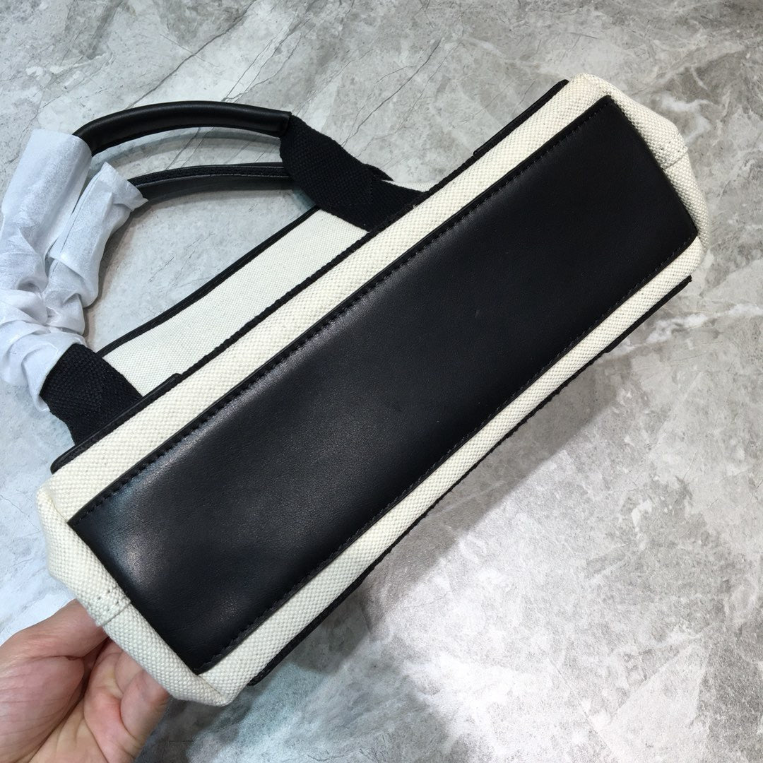Top Quality Navy Small Cabas Tote Bag In Black, For Women,  Bags 18.5in/47cm 3399332HH3N9260
