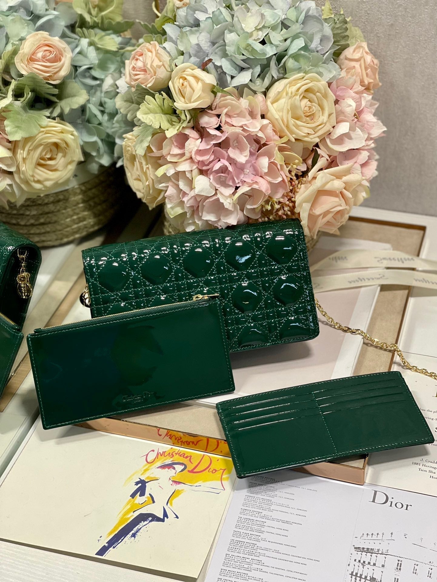 Top Quality Lady Pouch Green, For Women, Womens Handbags 8.5in/21.5cm CD