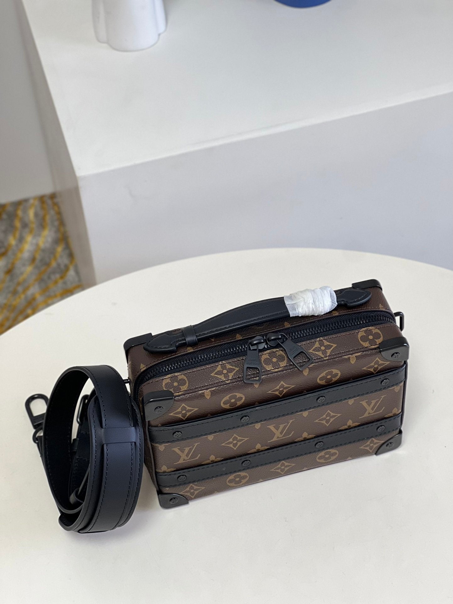 Top Quality Handle Soft Trunk Monogram Macassar Canvas For Men, Bags 8.5in/22cm Top Quality M45935