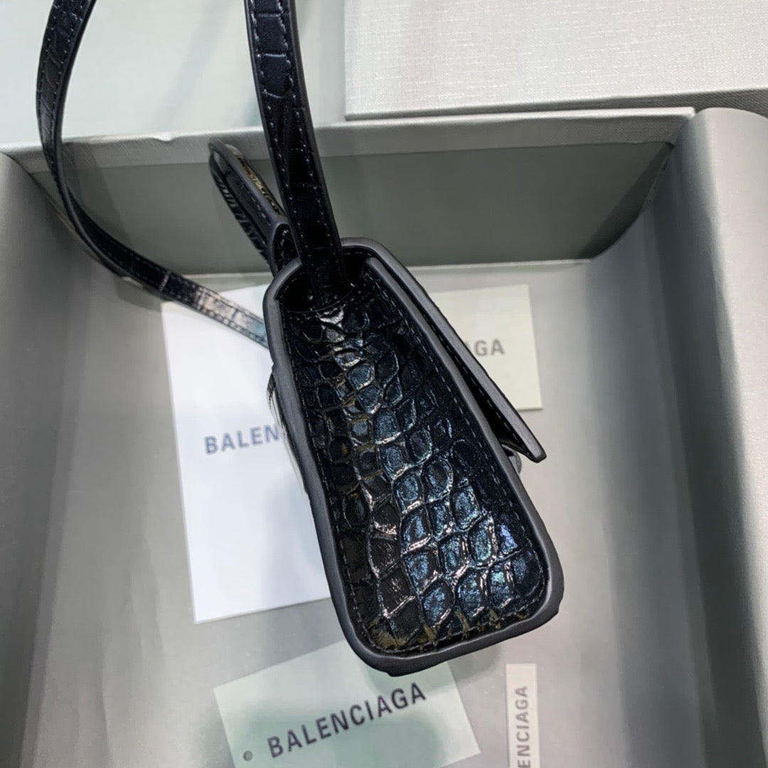 Top Quality Hourglass Mini Handbag In Black, For Women,  Bags 4.7in/12cm