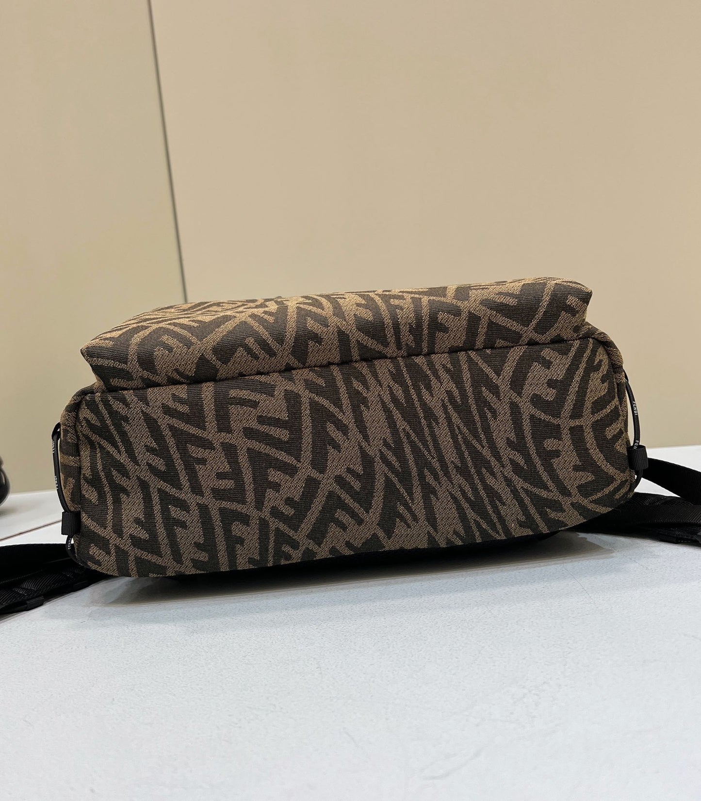 Top QualityTop Quality Backpack In Brown FF Vertigo Fabric Bag For Woman 30cm/12in