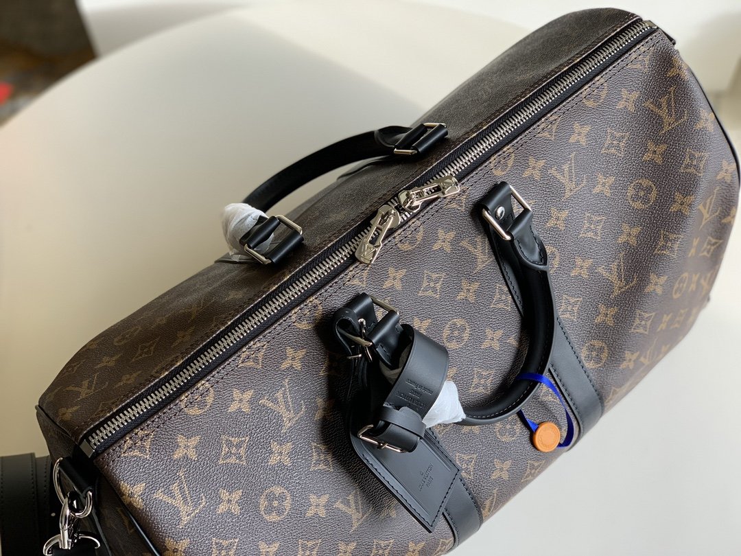 Top Quality Keepall Bandouliere 45 Monogram Macassar Canvas For Men, Bags, Travel Bags 17.7in/45cm Top Quality M56711