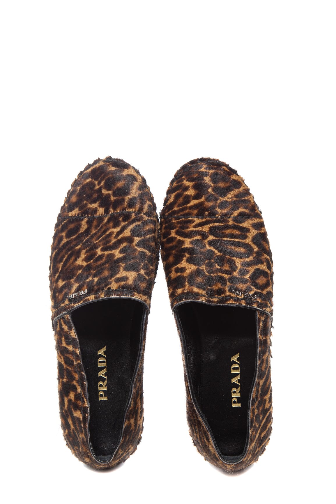 Prada Leopard Print Ponyhair Espadrille SZ 37.5