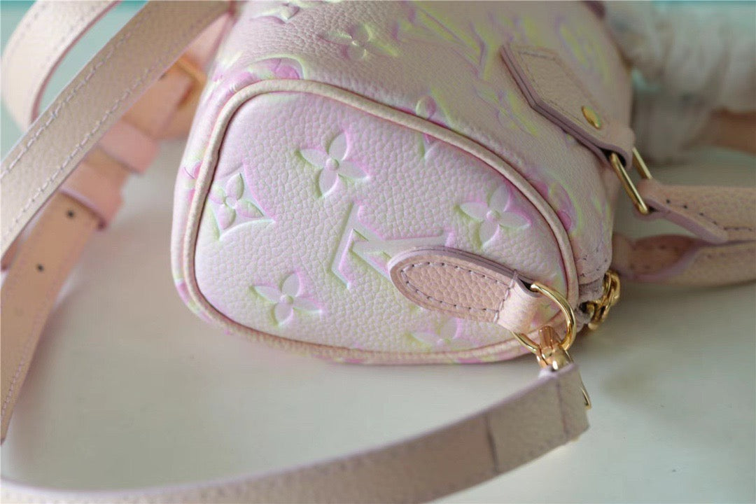 Top Quality Nano Speedy Monogram Empreinte Pink For Women,  Shoulder And Crossbody Bags 16cm/6.3in Top Quality M81508