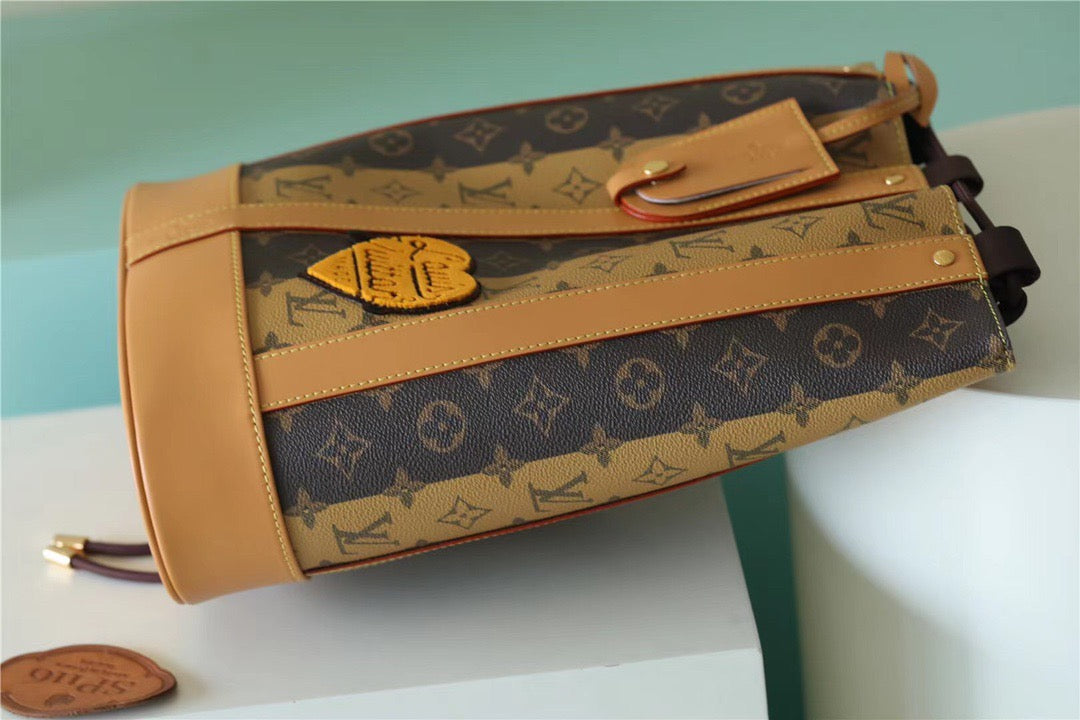 Top Quality Randonee Messenger Monogram Stripes Brown For Men, Bags, Shoulder And Crossbody Bags 10.4in/26cm Top Quality M45968