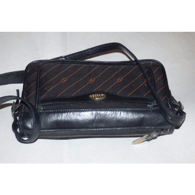 Gucci   Shades Of Brown Coated Canvas And Leather Shoulder Bag