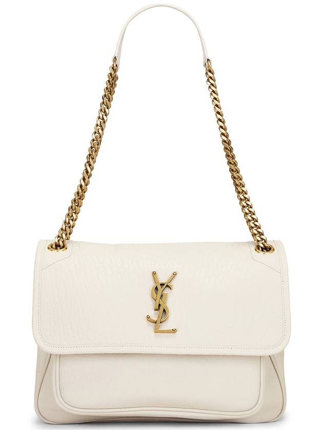 Luxury Saint Laurent Trending 2025 Nikki Medium Chain Shoulder Bag Blanc