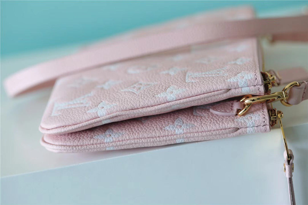 Top Quality Double Zip Pochette Monogram Empreinte Candy Pink For Women,  Shoulder And Crossbody Bags 20cm/7.9in Top Quality M81429
