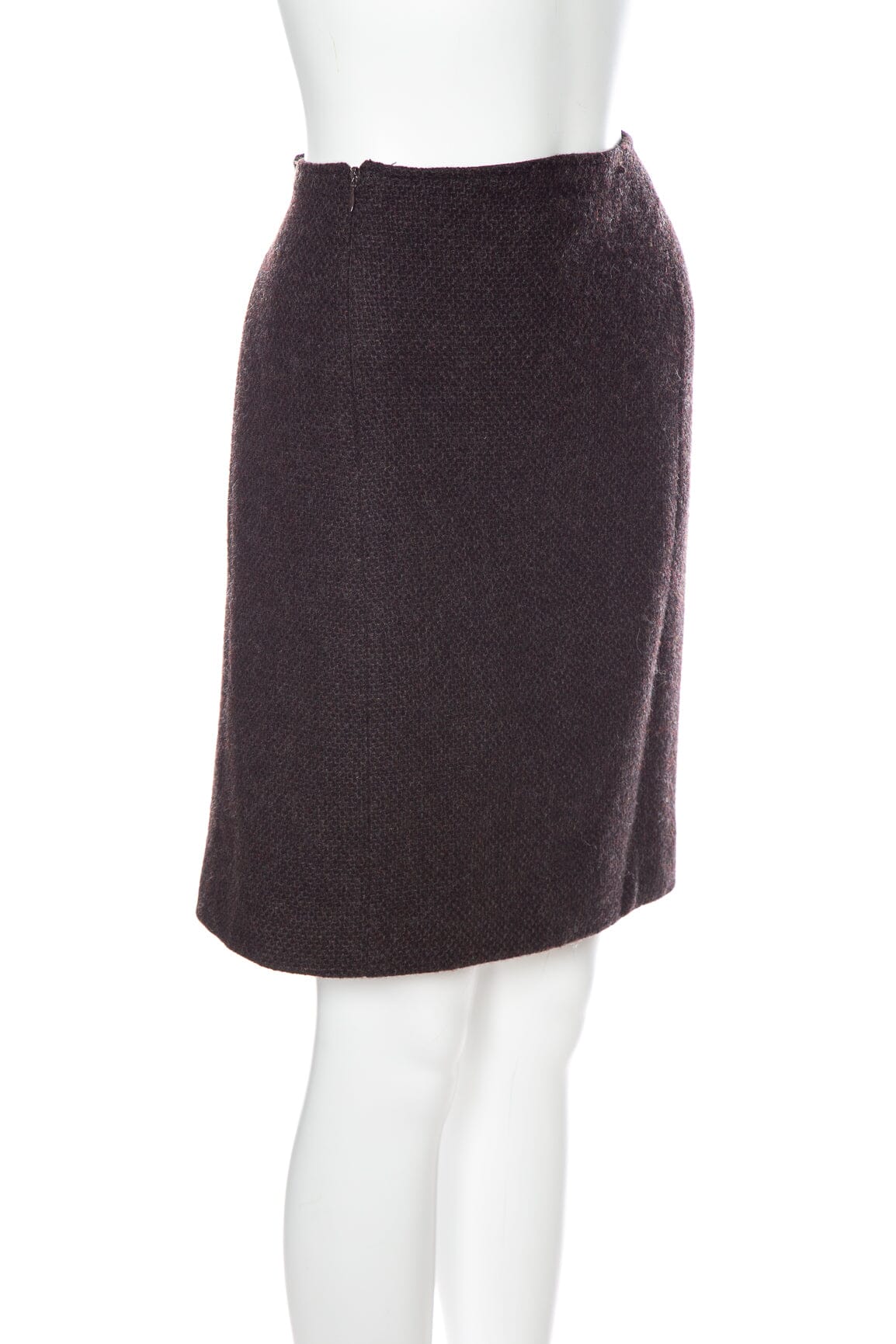 Chanel   1996 Autumn Brown Tweed Skirt SZ 42