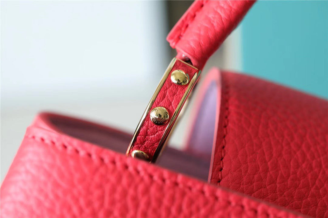 Top Quality Capucines BB Taurillon Red For Women, Womens Bags, Shoulder And Crossbody Bags 10.6in/27cm Top Quality