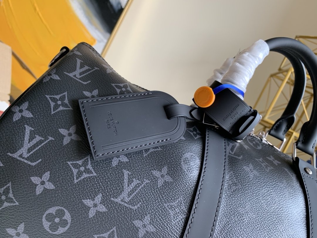 Top Quality Keepall Bandouliere 45 Monogram Eclipse Canvas For Men, Bags, Travel Bags 17.7in/45cm Top Quality M40569