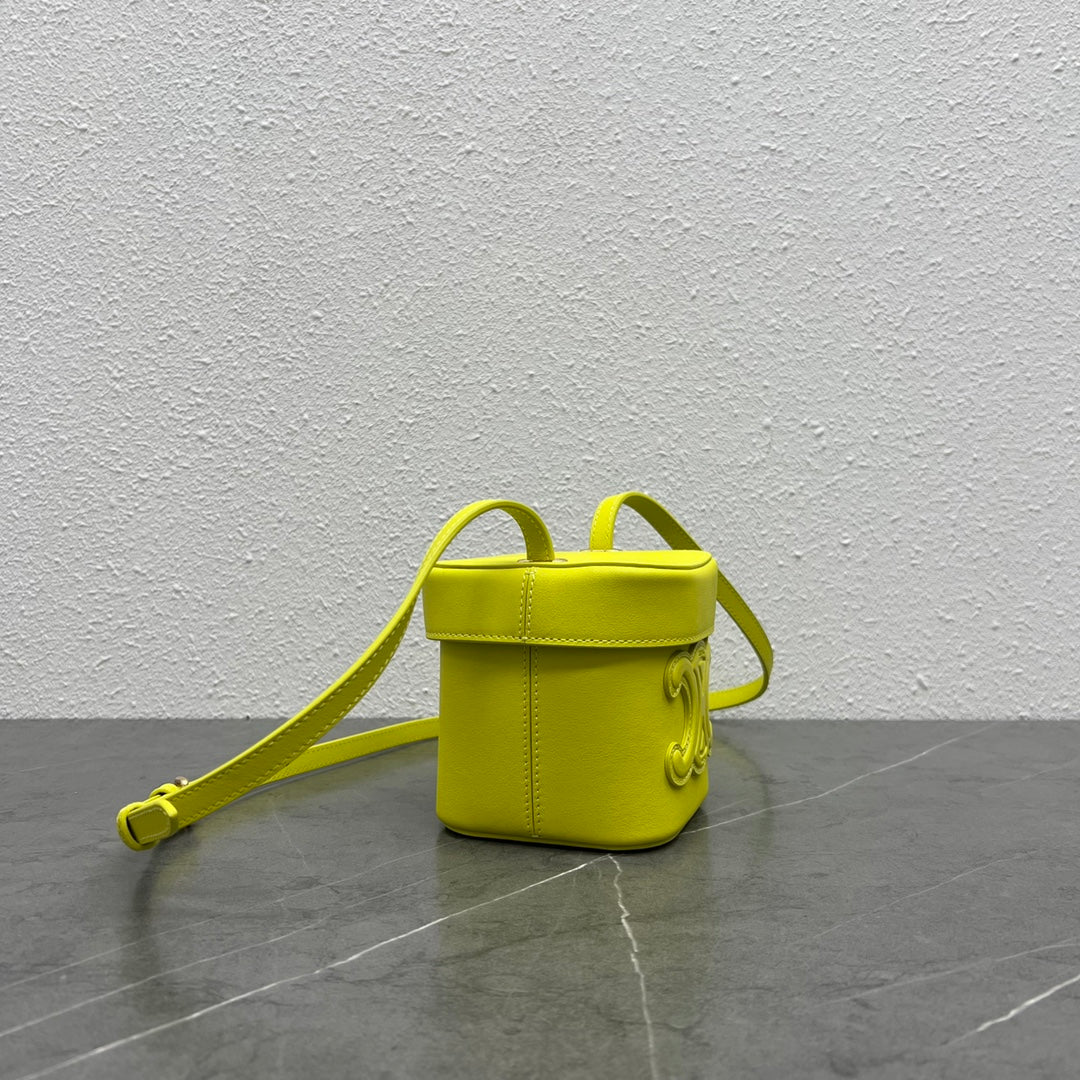 Top Quality Small Box Cuir Triomphe Yellow For Women 4in/11cmÂ 