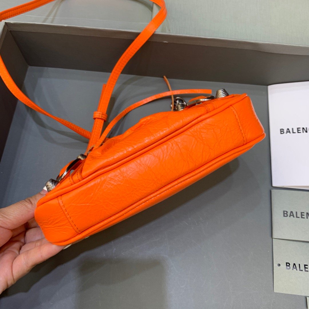 Top Quality Le Cagole Mini Bag With Chain In Orange, For Women,  Bags 8.2in/21cm