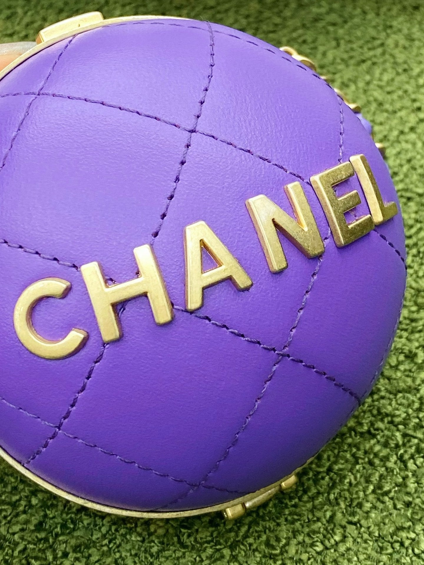 CHL Ball Bag Purple and Gold Chain Bag For Women 23.5cm/95in