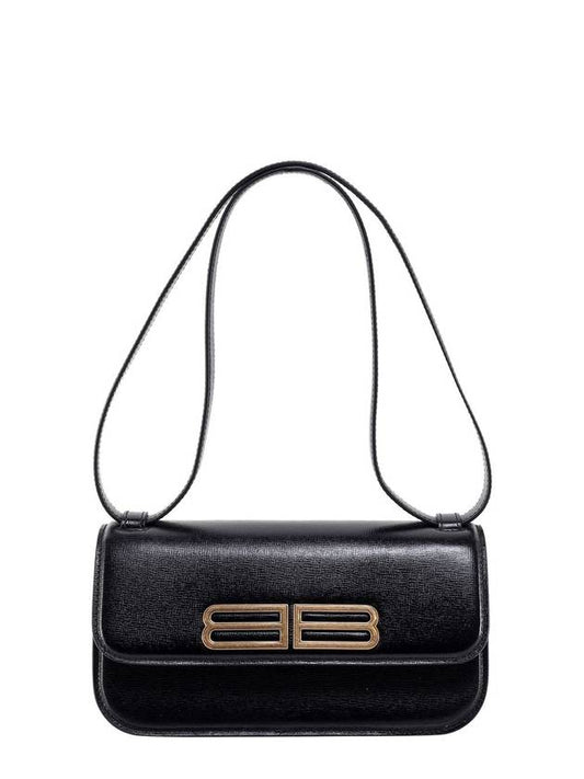 Luxury Balenciaga Trending 2025 BB Logo Gossip Small Shoulder Bag Black