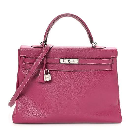 Hermes Epsom Candy Kelly Retourne 35 Tosca Rose Tyrien