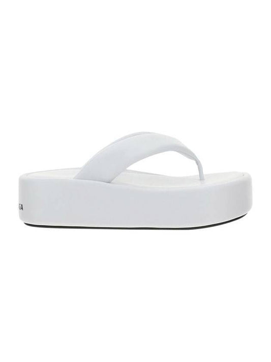 Luxury Balenciaga Trending 2025 Women's Rise Thong Flip Flops White