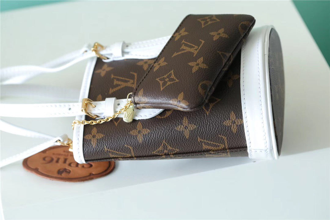 Top Quality Nano Bucket Bag Monogram For Women Brown 6.7in/17cm Top Quality M81489