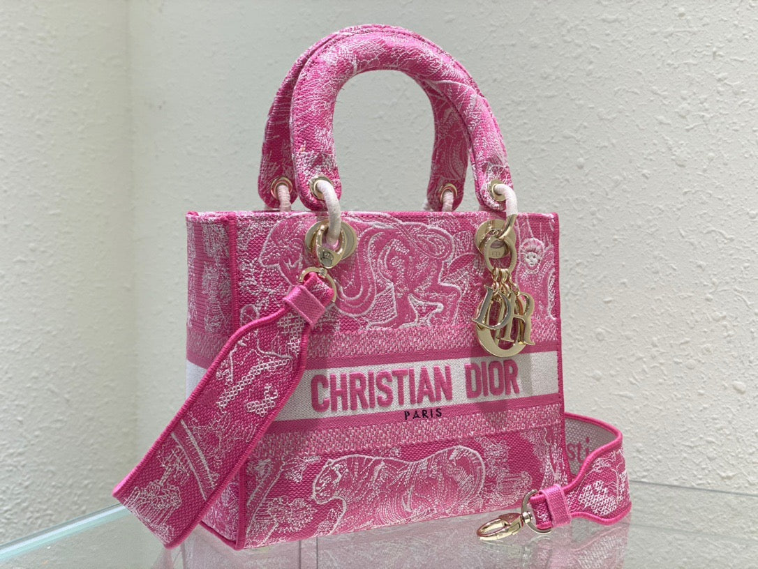 Top Quality MeTop Qualityum Lady D-Lite Bag Pink, For Women, Womens Handbags 24cm/9.5in CD M0565OROC_M956