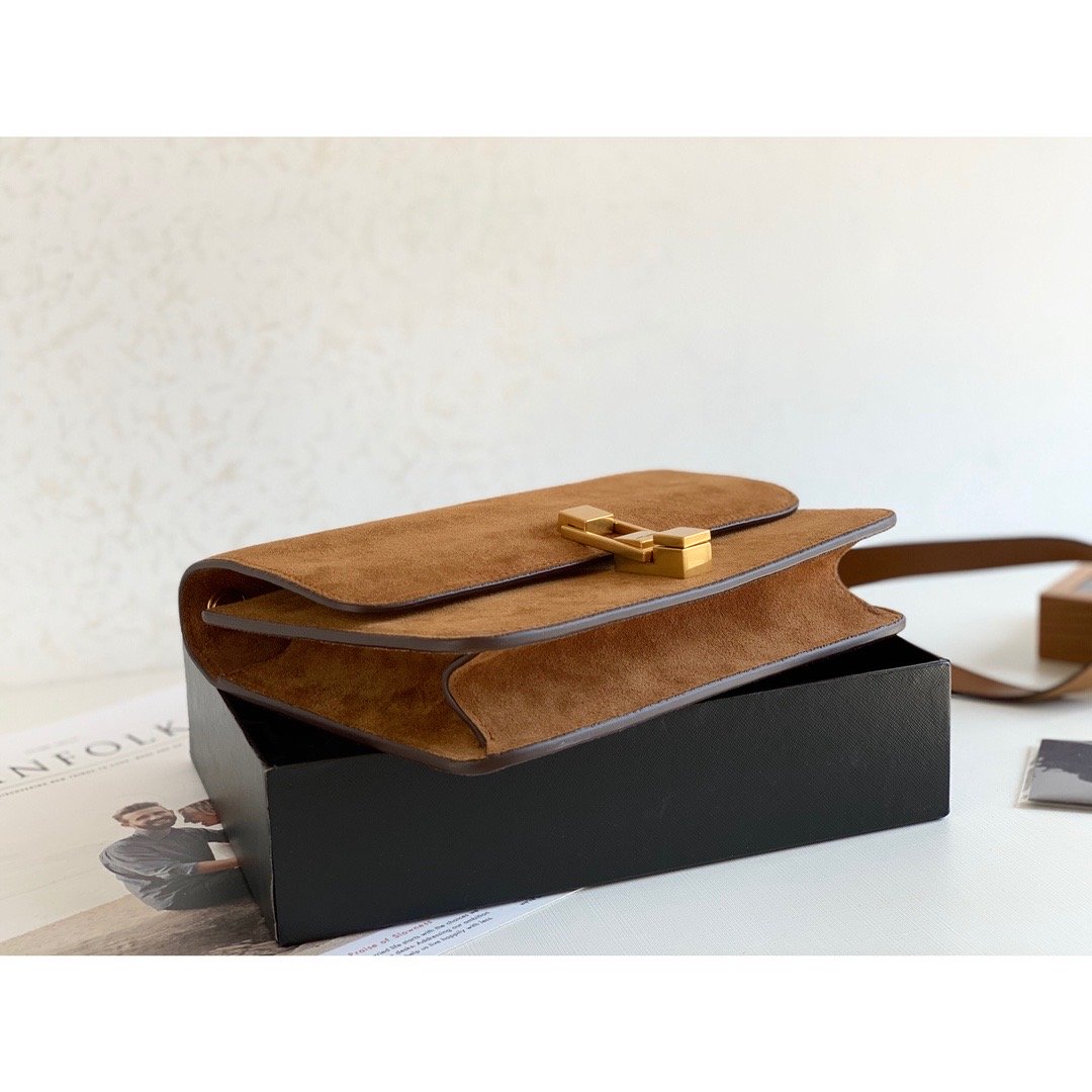 Top Quality Le Carre Satchel Brown For Women 9in/23cm YSL