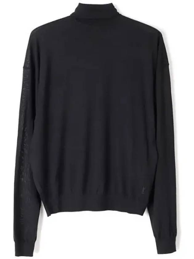 Luxury Saint Laurent Trending 2025 Cassandre Turtleneck Black