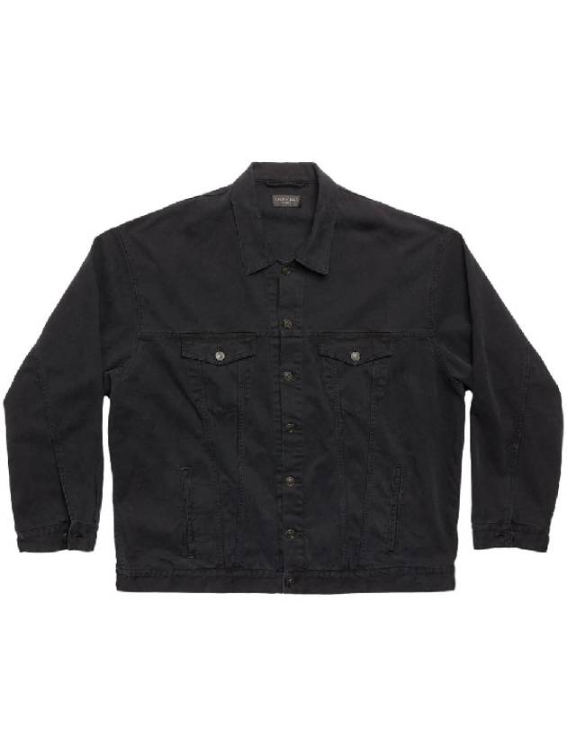 Luxury Balenciaga Trending 2025 Back Taped Denim Jacket Black