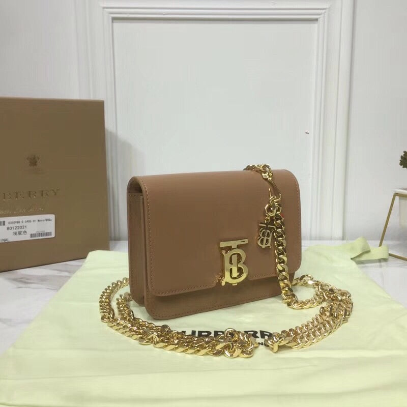 Top Quality Tb Chain Belt Bag Brown For Women, Bags 6.6in/17cm