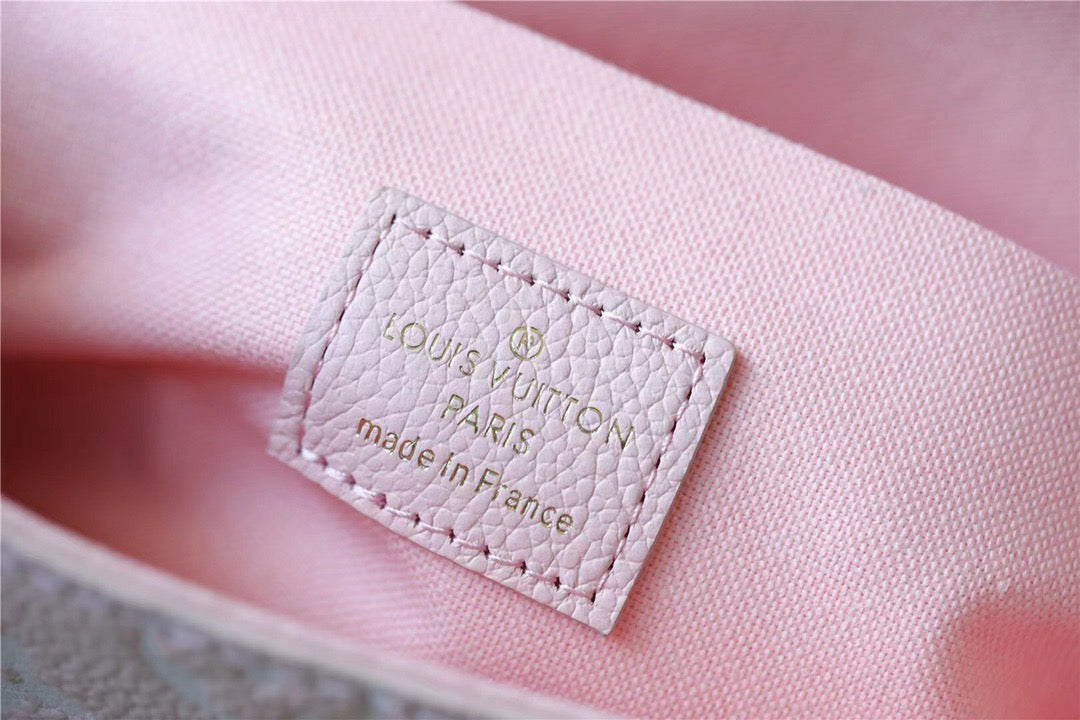 Top Quality Pochette Felicie Monogram Empreinte Pink/ Beige/ Yellow For Women,  Shoulder And Crossbody Bags 21cm/8.3in Top Quality M81359