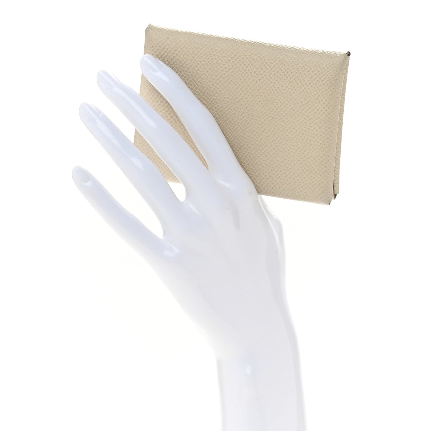 Hermes Epsom Calvi Duo Card Case Craie