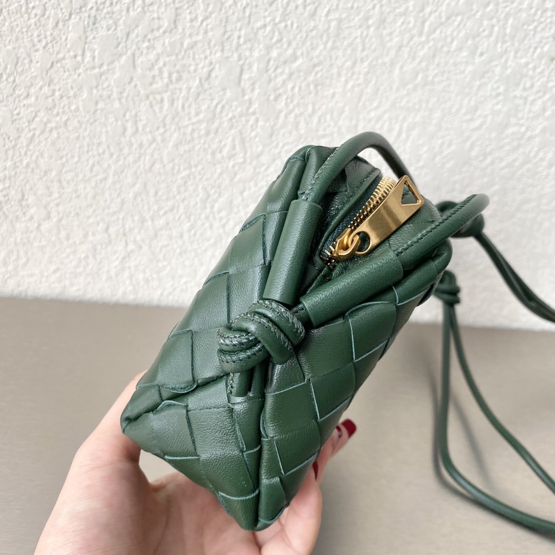 Top Quality Mini Loop Camera Bag Dark Green, For Women, Women’s Bags 6.7in/17cm