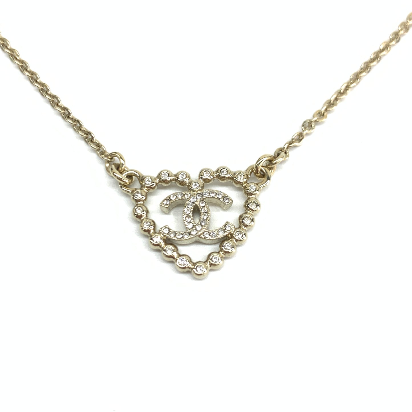 Chanel Heart Double C Necklace