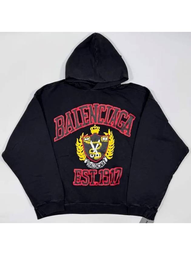 Luxury Balenciaga Trending 2025 DIY College Medium Fit Hoodie Black