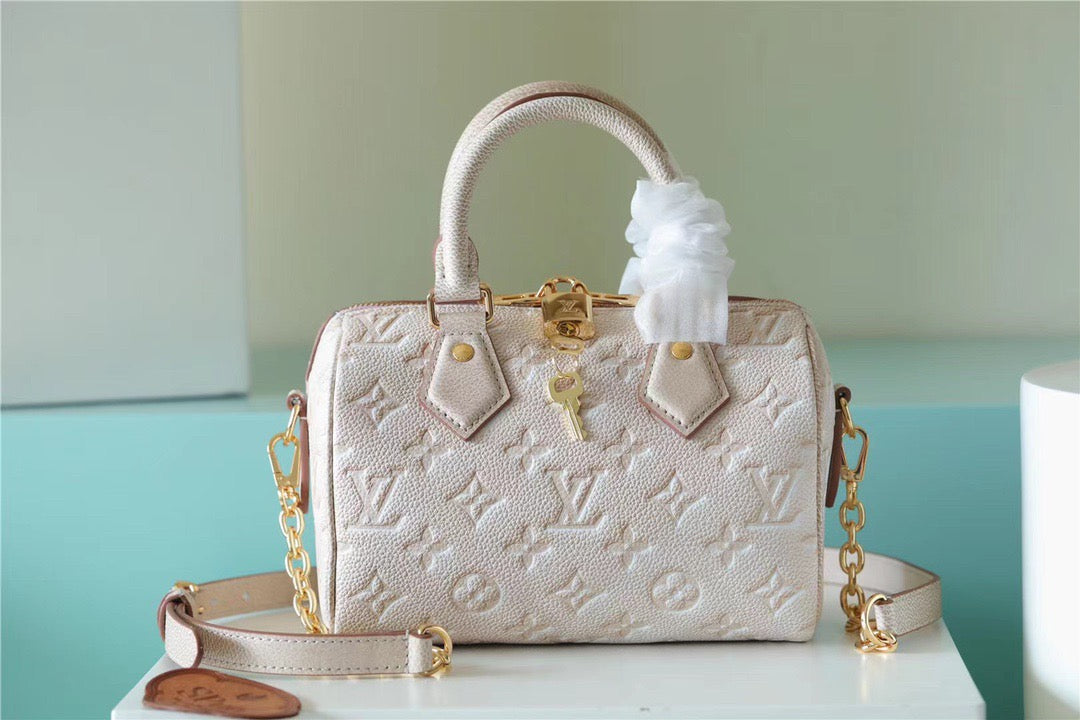 Top Quality Speedy Bandouliere 20 Monogram Empreinte Pale Beige For Women,  Shoulder And Crossbody Bags 20.5cm/8.1in Top Quality M46163