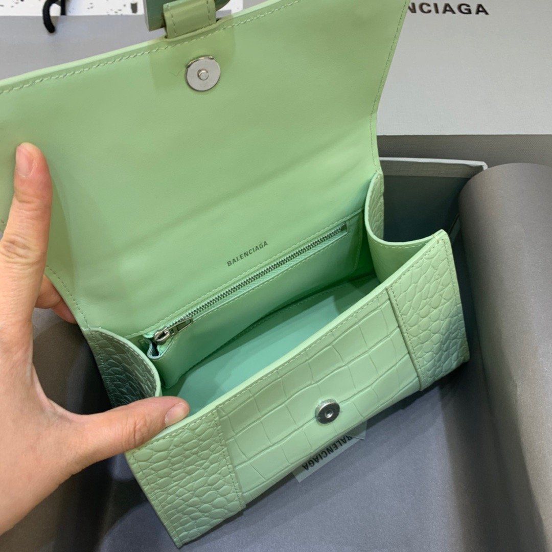 Top Quality Hourglass Small Handbag In Light Green, For Women,  Bags 9in/23cm
