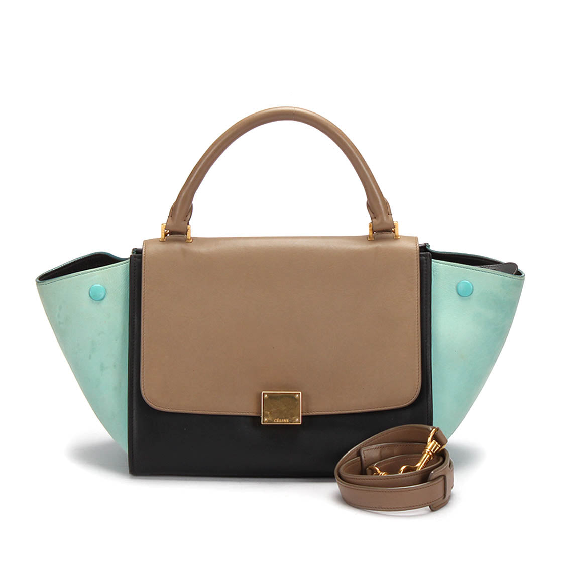 Luxury CELINE Tri-Color Leather Trapeze