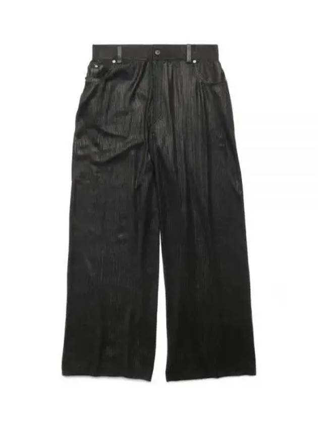 Luxury Balenciaga Trending 2025 Cotton High Waist Transparent Wide Pants Black