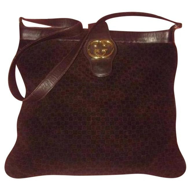 Gucci   Shades Of Brown In Leather Suede Satchel