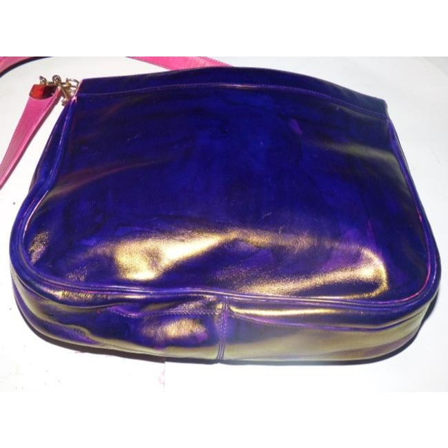 Gucci   Pink And Purple Leather Glossy Shoulder Bag