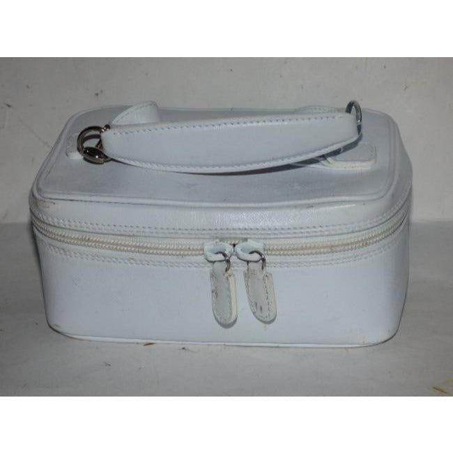 Gucci   White Leather Zip Top Satchel
