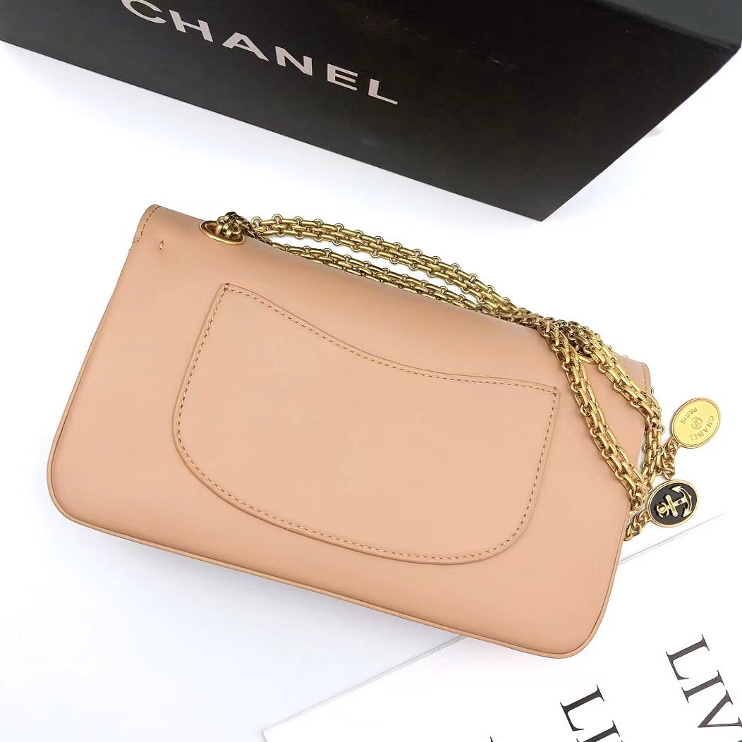 CHLMaroon Medallion Nude Reissue 2.55 Classic 225 Top Qualityap Beige Bag For Women 24cm/9.4in