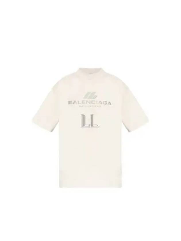 Luxury Balenciaga Trending 2025 Activewear Medium Fit Short Sleeve T-Shirt White