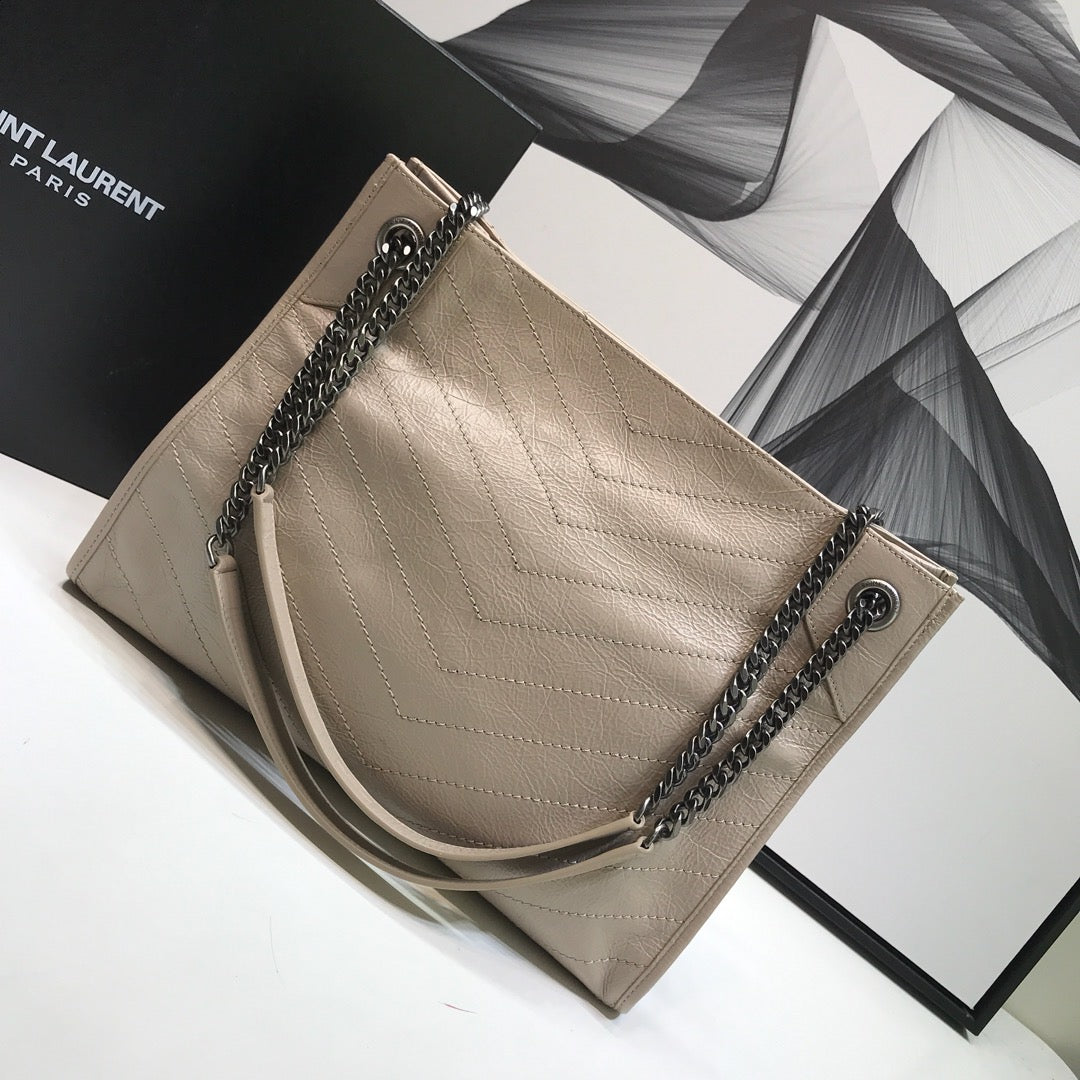 YSSL Niki Medium Shopping Bag Beige For Women 12in/32cm YSL 