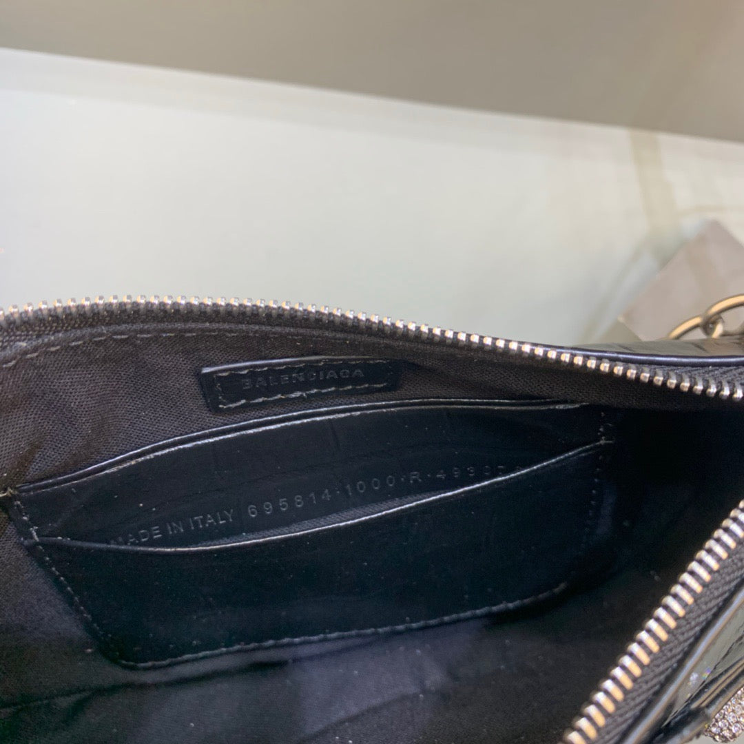 Top Quality Le Cagole Mini Bag With Chain Black, For Women,  Bags 8.2in/21cm 69581423EJY1000