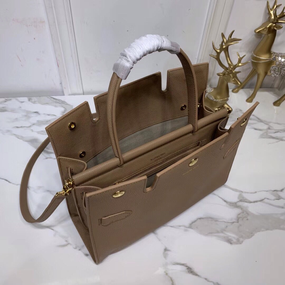 Top Quality Small Title Bag With Pocket Detail Brown For Women, Bags 11.8in/30cm