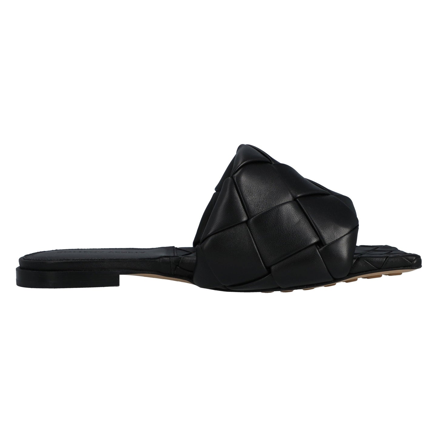 Luxury Bottega Veneta Lido Flat Sandal black