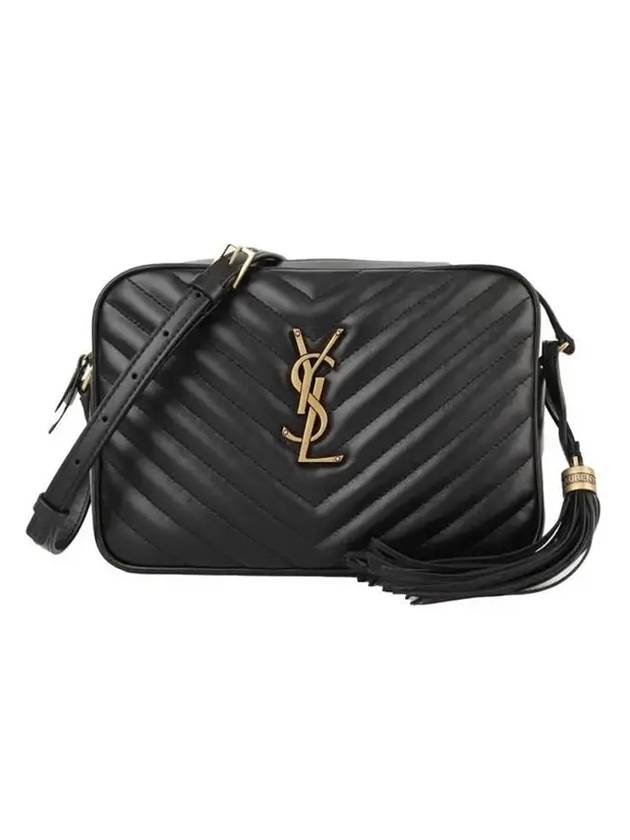 Luxury Saint Laurent Trending 2025 Gold Roux Camera Medium Cross Bag Black