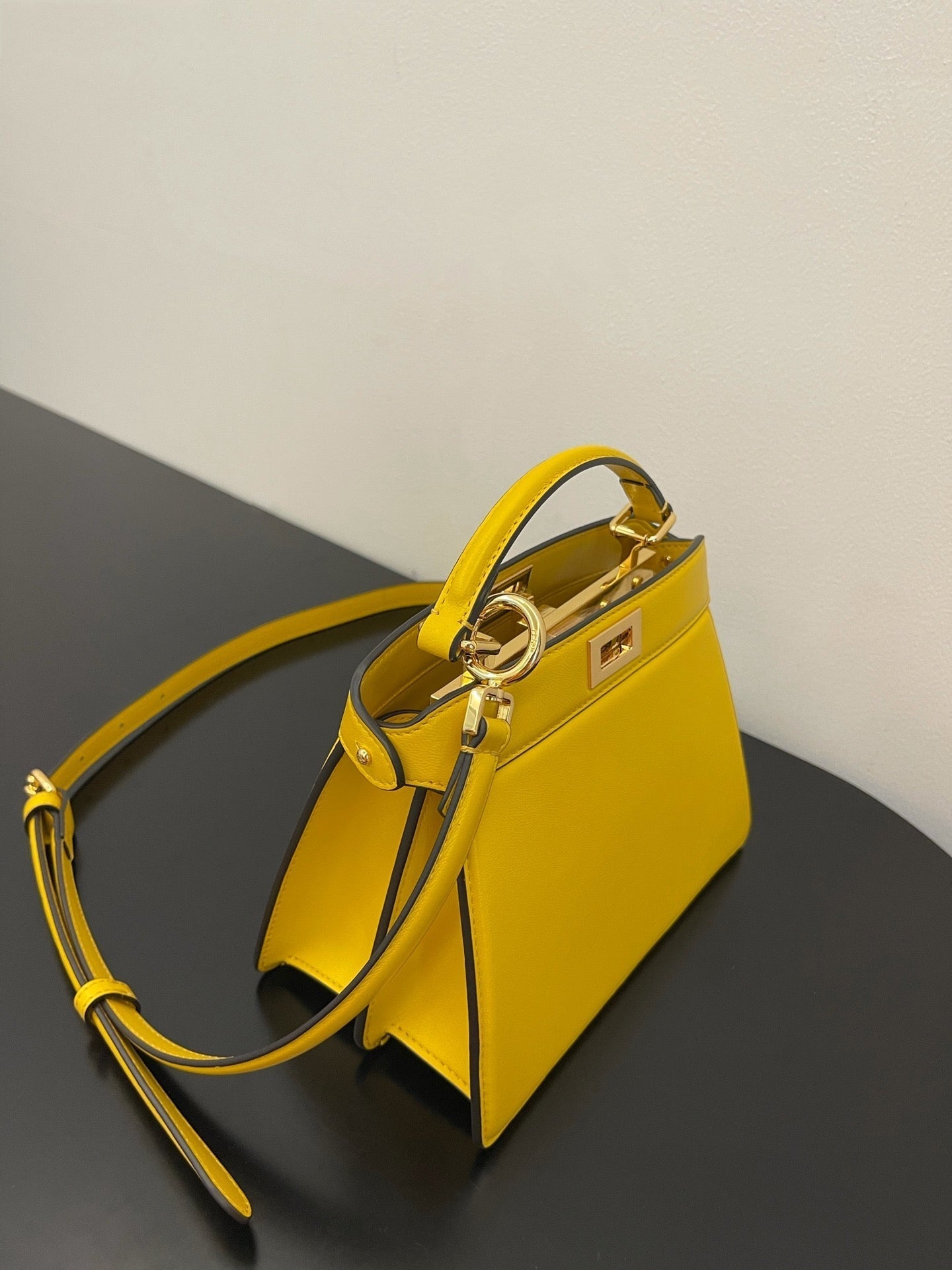 Top QualityTop Quality Peekaboo ISeeU Petite Yellow Small Bag For Woman 20cm/8in